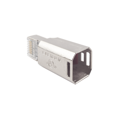 Plug RJ45 Cat6A Blindado, Terminación en Campo, Compatible con Todas las Categorías, Sin Clip Protector de Seguro