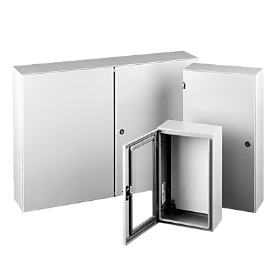 Gabinete Industrial Concept de Puerta Sencilla / 24 x 24 x 8 pulgadas (610 x 610 x 203 mm) / Acero Gris Claro / IP66 NEMA 4-12-13