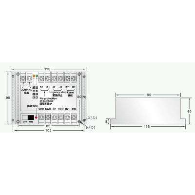 Controlador de Cortinas de Seguridad Industrial GM-2A-J2 / Voltaje AC 220V / Capacidad Contacto AC 250V 3A DC 30V 3A / Tiempo Respuesta < 20ms / Indicadores LED Triple Estado / Aislamiento AC 2000V / Vida Útil > 1 Millón Ciclos