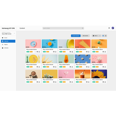 Licencia Anual para 1 pantalla en VXT-P series CMS Samsung Sistema de Visualizacion digital