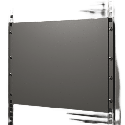 Panel de Rack 19 Pulgadas 3 UR / Tapa Ciega / Acero Dulce / Negro RAL 9005 / 2.66 mm Espesor / Para Gabinetes y Racks Abiertos