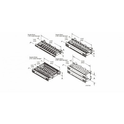 Organizador de Cables Horizontal CableTek, Doble (Frontal y Posterior), Para Rack de 19in, 2 UR