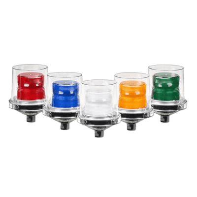 Luz de advertencia LED para ubicaciones peligrosas Electraray®, UL y cUL Homologado UL y cUL para Clase I, División 2, Grupos A, B, C y D; Clase II División 2, Grupos F y G; Clase III , 240 VCA, color Rojo, parpadeo predeterminado