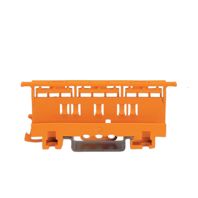 Adaptador de Fijación / Serie 221 / 6 mm² / Montaje sobre Carril DIN 35 / Material Poliamida PA 66 V0 / Color Naranja