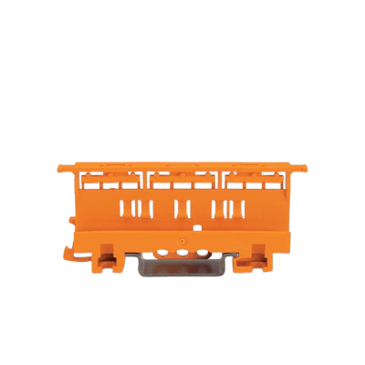 Portador de Montaje WAGO 221 Series, 4 mm², Montaje en Riel DIN-35 y por Tornillos, Color Naranja, Poliamida PA66 V0, 17.5 mm Ancho
