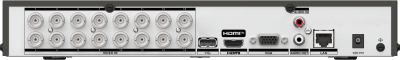 DVR 16 Canales TurboHD + 16 Canales IP / 8 Megapíxel (4K) / Audio Bidireccional / ACUSENSE Lite / 1 Bahía de Disco Duro / H.265+ / Salida en Full HD