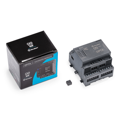 Expansión Analógica Arduino Opta® / 8 Canales I/O Configurables / 16-bit ADC / 13-bit DAC / 4 Salidas PWM / Protección IP20 / Industrial IoT