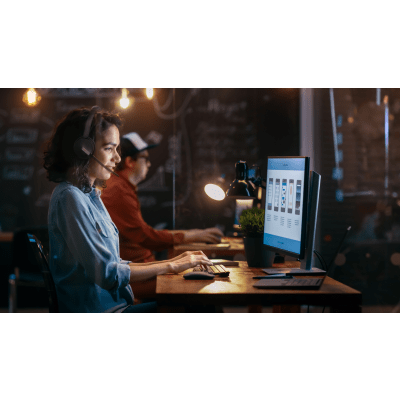 Diadema Inalambrica BH70-Mono-Teams USB C/A Optimizada para Microsoft Teams con Tecnología de Captura Precisa de Voz
