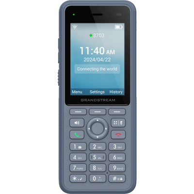 Teléfono IP Wi-Fi Inalámbrico WP836 / Wi-Fi 6 Doble Banda / IP69K Resistente a Exteriores / Batería 3000 mAh / 4 Conferencias / Bluetooth Integrado / USB Tipo C / Compatibilidad con Códec Opus HD