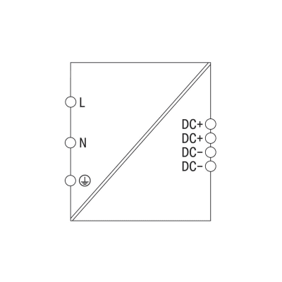 Fuente de Alimentación Conmutada / Sincronización Primaria ECO / 12V DC 8A / 96W / SELV PELV / Montaje Carril DIN / IP20 / Conexión Paralelo y Serie