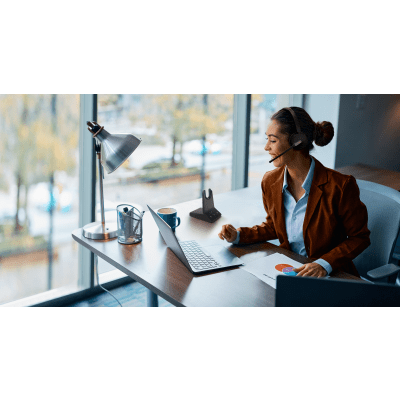 Diadema Inalámbrica Yealink WH64 DECT y Bluetooth con Capacidad de Hasta 32 Horas de Conversación