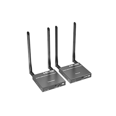 Extensor Inalámbrico HDMI| Con KVM | 4K@60Hz 4096x2160 | Tecnología ipcolor | Banda 5G 5.18-5.24 GHz | Distancia 50 m | Conexión de Hasta 1 a 4
