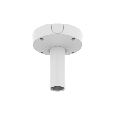Base de Montaje para Techo SBP-180CMB / Aluminio / Color Blanco RAL9003 / Diámetro 180 mm / Peso 970 g / Tornillo TR30 / Orificio Conduit 19.1 mm / Compatible con Múltiples Modelos Hanwha