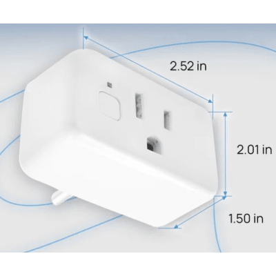 Adaptador PlugIn inalámbrico WIFI/ Nube P2P / Medición de consumo/ Soporta Google y Alexa / 15A