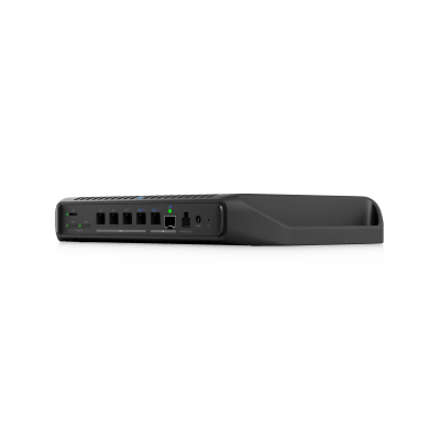 Cloud Gateway Industrial Rugerizado sin Ventilador con Puertos 10 GbE, 350W de Potencia Total para Despliegues PoE de Alta Densidad, Enrutamiento Avanzado y Almacenamiento microSD para Aplicaciones UniFi