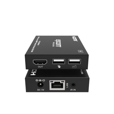 Extensor HDMI con KVM | Sobre IP | Transmisión hasta 150m | Cat5e/6 | HDCP 1.4 | 1080p | Control IR | Compatible con Switch 1G