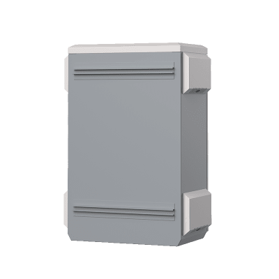 Gabinete de Acero Ventilado para Exterior con Rieles DIN y 4 Placas Laterales para Montaje de Equipos por Fuera