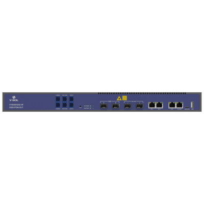 OLT Dual de 2 Puertos XGSPON/GPON con WDM Integrado/ 4 Puertos Uplink (2 Puerto Gigabit RJ45 + 2 Puertos SFP/SFP+) / Hasta 512 ONUs