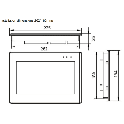 Panel HMI Táctil Industrial de 10 Pulgadas / Resolución 1024x600 píxeles / Interfaces RS232 + RS485 / Puerto Ethernet / Puerto USB / Software VCool Programming