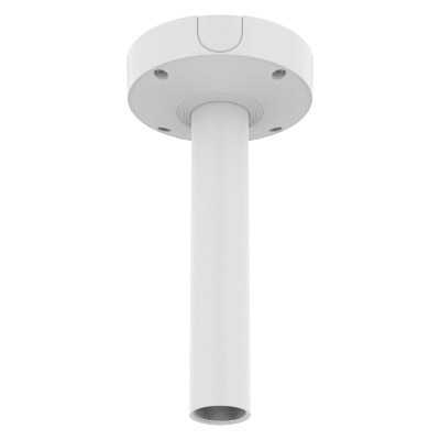 Base de Montaje para Techo SBP-180CMB / Aluminio / Color Blanco RAL9003 / Diámetro 180 mm / Peso 970 g / Tornillo TR30 / Orificio Conduit 19.1 mm / Compatible con Múltiples Modelos Hanwha