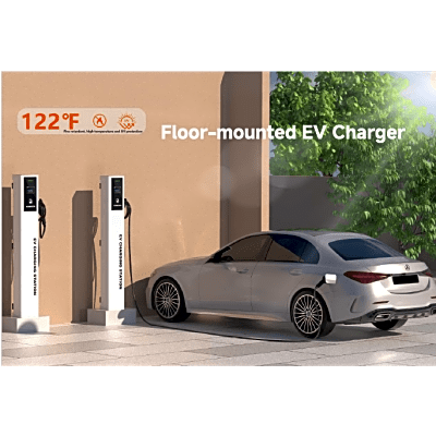 Estación de Carga para Vehículos Eléctricos Tipo Pedestal / Doble Conector Tipo 1 / 48A 11.5kW por Puerto / Pantalla LCD 4.3 Pulgadas / Conectividad RFID Sistema de Carga Inteligente / Protección IP54 / Material SGCC Galvanizad