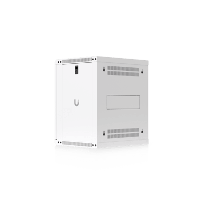 UACC Rack Cabinet 12U (550x 450 mm) - Gabinete Cerrado para Montaje en Pared con Puerta Frontal Perforada, Totalmente Ensamblado con Ventiladores Integrados y Paneles Removibles