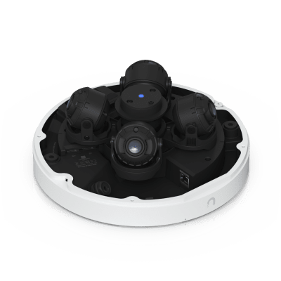 Cámara Multisensor AI de 32 MP con 4 Lentes Ajustables, Zoom Óptico 2.33×, Cobertura IR 360°, Motor AI Multi-TOPS y Alimentación PoE++ para Monitoreo de Amplia Cobertura