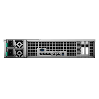 NAS Todo Flash FlashStation FS3600 | 24 Receptáculos | Intel Xeon D-1567 12 Núcleos | 16 GB RAM (Ampliable a 128 GB) | 195,000 IOPS Escritura Aleatoria iSCSI 4K | 10 GbE | Compatible con Virtualización | Protección de Datos Int