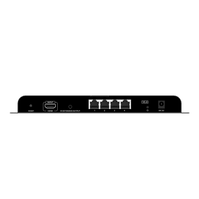 Kit Divisor y Extensor HDMI (Extender Splitter) | Divide 1 Fuente HDMI a 4 Pantallas | Extiende la señal HDMI hasta 120 m | Resolución 4Kx2K @ 60 Hz | Cat 6/6a | Uso 24/7 | Longitud del cable autoajustable