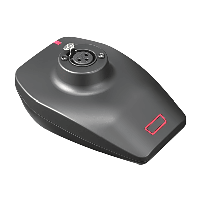 Transmisor de Micrófono de Mesa | System 20 PRO | Conector XLR-F para Micrófono Gooseneck | Batería de Ión-Litio | Pantalla OLED | USB Type-C | 10-20 Canales Simultáneos | AES128