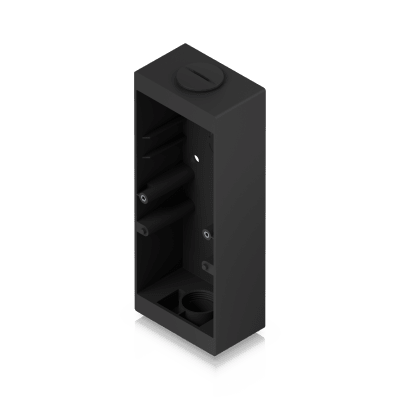 Caja de Conexión Color Negro para Lectores Profesionales UniFi Access y Doorbell, Montaje en Superficie Plana, Compatible con Conduit de 3/4”