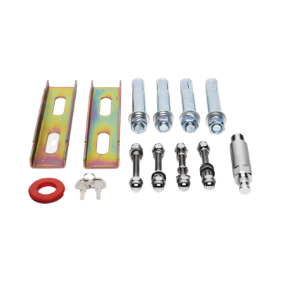 Kit COMPLETO Barrera Derecha XBS Con Corona LED / Brazo Iluminado de 5M / Incluye Sensor de Masa, Transformador, Lazo Magnético, Ancla, Fotoceldas y 2 Controles Inalámbricos