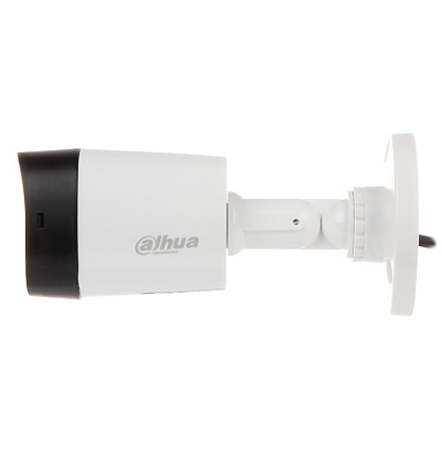 DAHUA HAC-B2A51N-0280B-S2 - Cámara bullet de 5 MP con lente de 2.8 mm y ángulo de visión de 106°. Incorpora IR de 20 m para visión nocturna, resistente IP67, y materiales metálicos. Compatible con CVI, CVBS, AHD y TVI