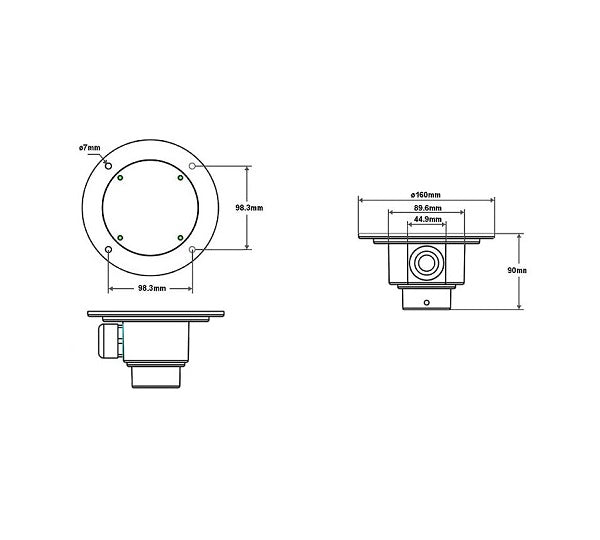 VIVOTEK AM-114 - Soporte para montaje en techo compatible con AM518, AM116, AM117, AM527, AM528, AM525, AM529 y AM52A