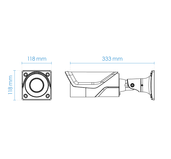 VIVOTEK IB9391-EHT - Cámara IP Bullet Exterior 8 Megapixeles/ 4K / Lente Varifocal 3.9-10mm / Smart IR II 50m / WDR Pro / Smart VCA Incluido / Smart Stream III/ Visión SNV / Ciberseguridad Trend Micro / Smart Motion / Protección IP67, IK10, Nema4X / ONVIF