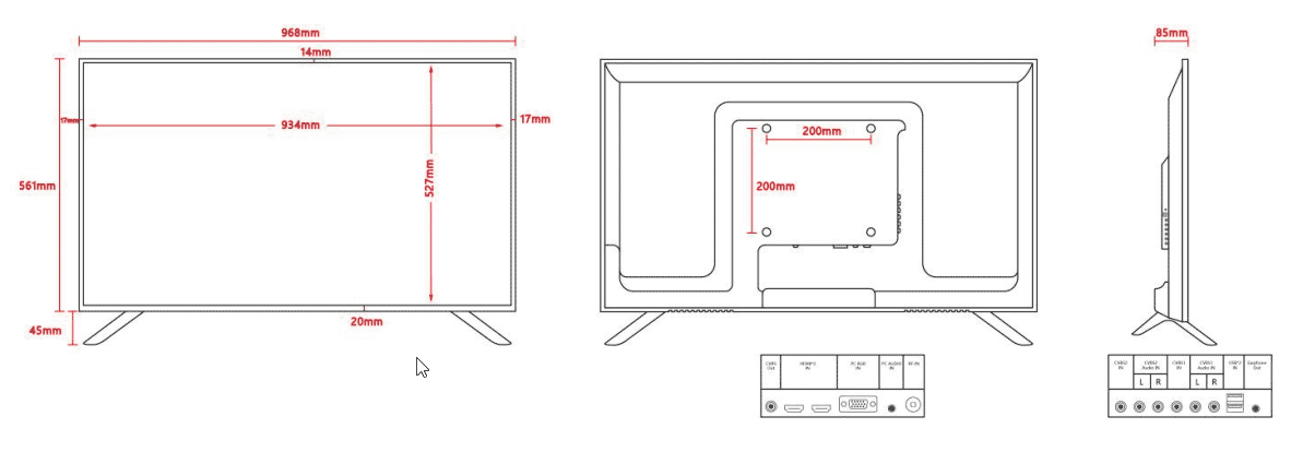 ZKTECO ZD434K-Monitor LED UHD Profesional de 43 pulgadas / Resolución 3840 x 2160 / 2 Entradas de video HDMI y 1 VGA / Altavoces Incorporados / Ángulo de Visión Horizontal 170° /  Soporte VESA / Operación 24/7 /  Incluye Cable HDMI