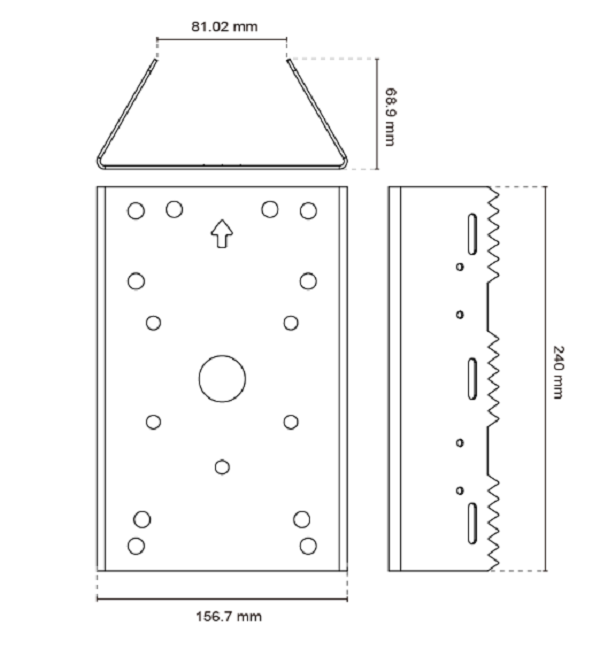 VIVOTEK AM-314 -Soporte para montaje en poste de cámaras y gabinetes para exterior, fabricado en acero y de color blanco