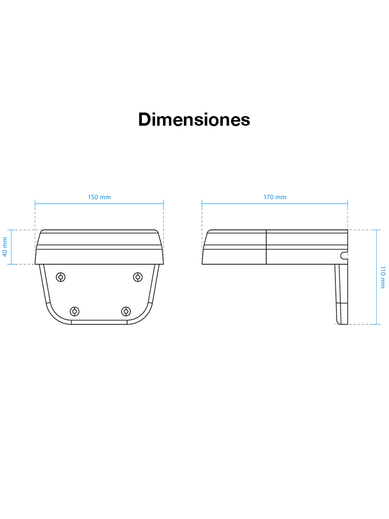 VIVOTEK AM-21A - Soporte de pared tipo L de exterior para cámaras tipo domo VIVOTEK
