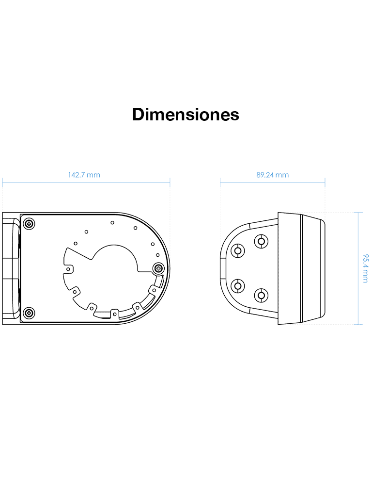 VIVOTEK AM21B - Soporte de pared tipo L para cámaras domo, fabricado en aluminio. Compatible con los modelos FD8166A y FD8166AN
