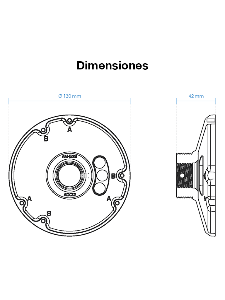 VIVOTEK AM-528_V01 - Base de montaje de exterior para camaras domo