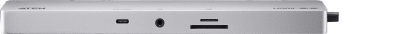 Dock Multipuerto USB-C | 11 en 1 | 8K Single o Dual 4K | PD 100W | USB 3.2 Gen 1 | Ethernet Gigabit | SD MicroSD | Aluminio