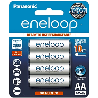 Batería Recargable AA 1.2V ENELOOP / Ni-HM / Paquete de 4 Baterías