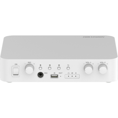 Amplificador | Bluetooth | 2 Canales | 40 W por Canal | 100V | Hik-Connect | Una Zona | Musica Ambiental