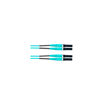 Jumper de Fibra Optica Multimodo 50/125 OM4, LC-LC Duplex, LSZH, Color Aqua, 3 Metros (9.84 Pies)