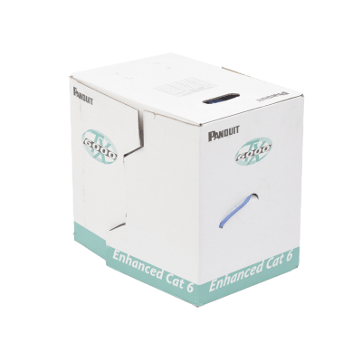 Bobina de Cable UTP 305 Metros (1000 Pies) de Cobre, TX6000? PanNet, Reelex, Azul, Categoría 6 Mejorado (23 AWG), PVC (CMR, Riser), de 4 Pares