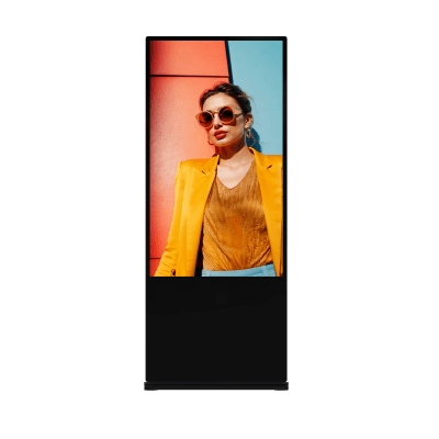 Pantalla Táctil de 55" 4K para Publicidad Digital / Base para Piso (Tótem) / Gestión de Contenido y Control Centralizado