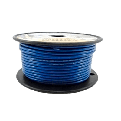 Cable Eléctrico Color Azul Calibre 14 / UL 1015-1230 / 600 Voltios / Temperatura 105°C Seco 75°C Húmedo / Cobre Estañado Clase K / Aislante PVC Retardante de Llama VW-1 / Resistente a Humedad Abrasión Ácido Combu