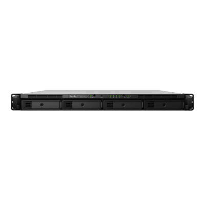 NAS RackStation RS1619xs+ | 4 Bahías | CPU Intel Xeon D-1527 Quad-Core | 8 GB DDR4 ECC (Ampliable a 64 GB) | 2 Ranuras M.2 NVMe/SATA | 4 Puertos LAN 1GbE | Soporte 10GbE Opcional | Escalable hasta 16 Bahías.