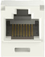 Conector Jack RJ45 Estilo TG, Mini-Com, Categoría 6A, Con Gel Resistente a la Corrosión, de 8 Posiciones y 8 Cables, Color Blanco Mate