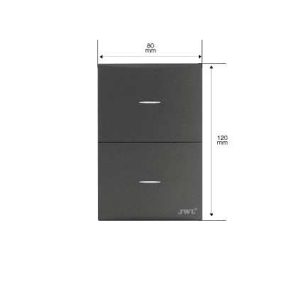 Placa con2 Interruptores Escalera  10 A 127 V  60 Hz.